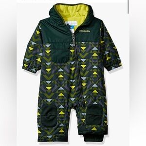 Columbia Green and Yellow Baby Snowsuit